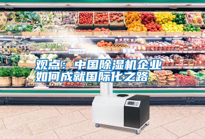 觀點：中國除濕機企業 如何成就國際化之路