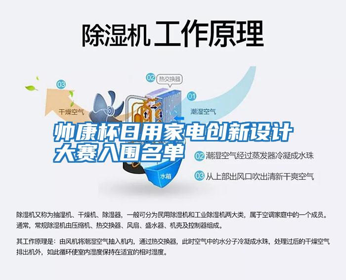 帥康杯日用家電創新設計大賽入圍名單