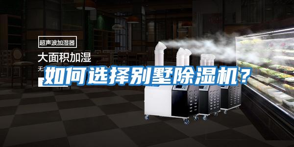 如何選擇別墅除濕機？