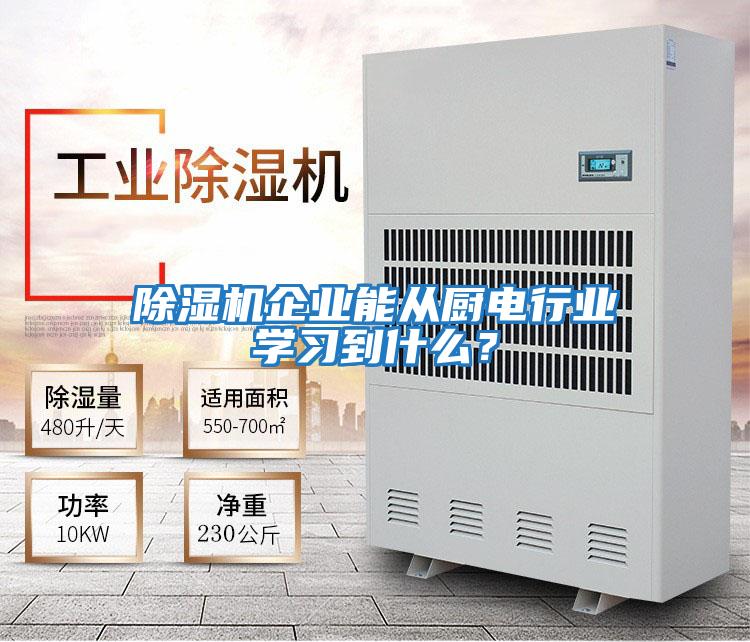 除濕機企業能從廚電行業學習到什么？
