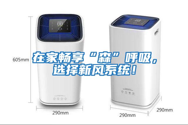 在家暢享“森”呼吸，選擇新風系統！