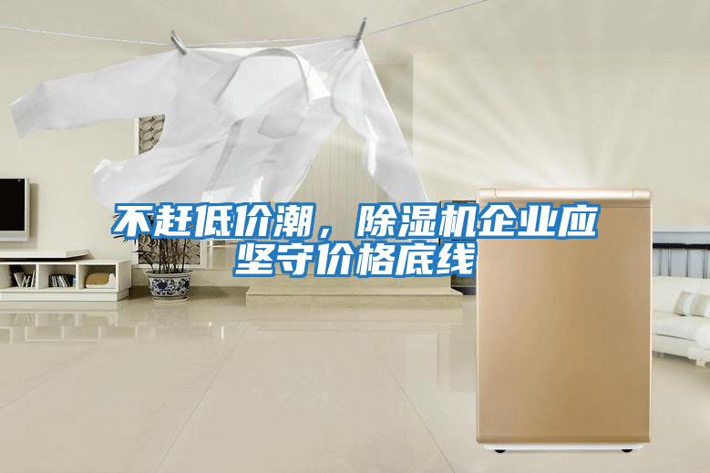 不趕低價潮，除濕機企業應堅守價格底線