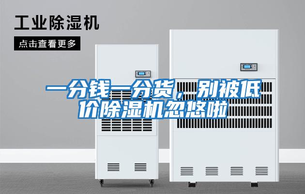 一分錢一分貨，別被低價除濕機忽悠啦