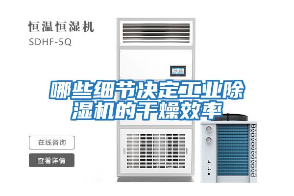 哪些細節決定工業除濕機的干燥效率