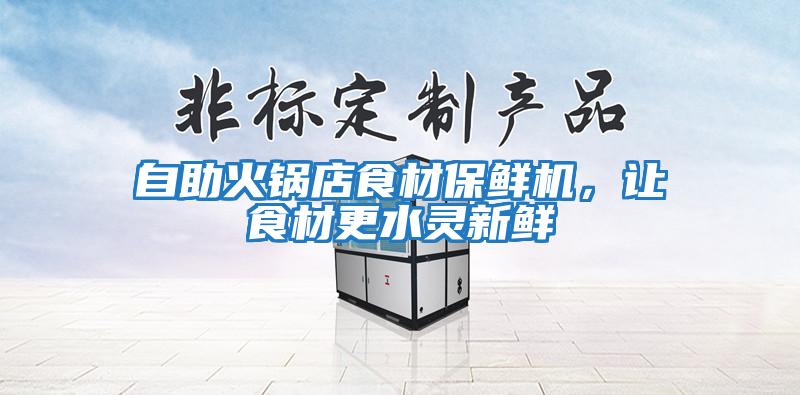 自助火鍋店食材保鮮機,讓食材更水靈新鮮