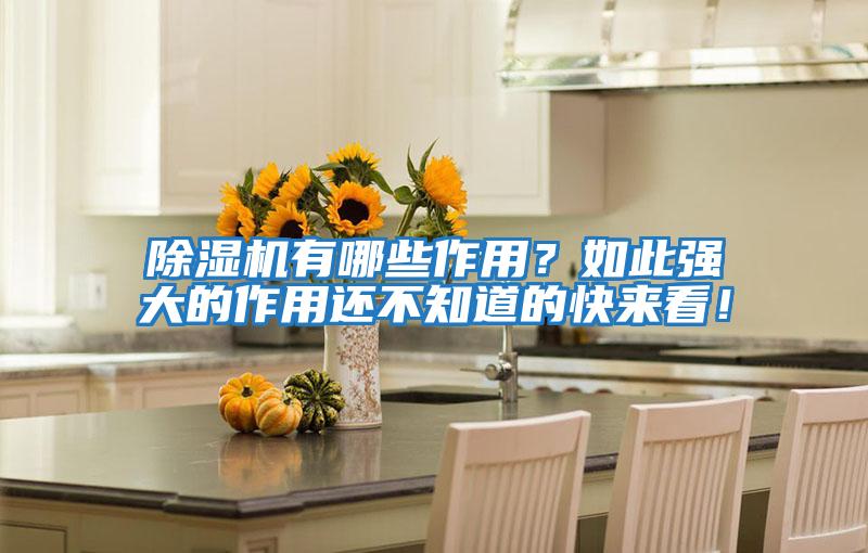 除濕機有哪些作用？如此強大的作用還不知道的快來看！