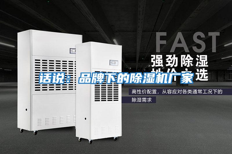 話說:品牌下的除濕機廠家