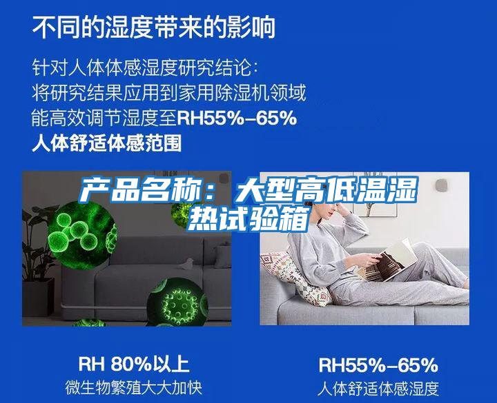 產品名稱：大型高低溫濕熱試驗箱