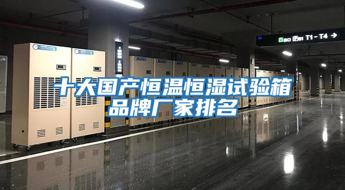 十大國產恒溫恒濕試驗箱品牌廠家排名