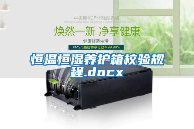 恒溫恒濕養護箱校驗規程.docx