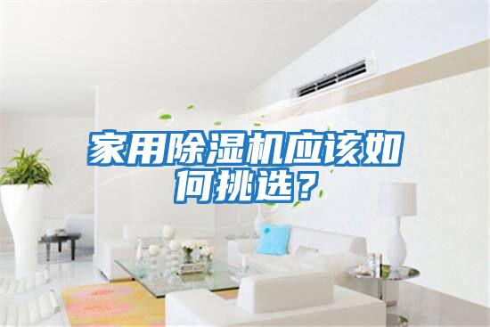家用除濕機應該如何挑選？