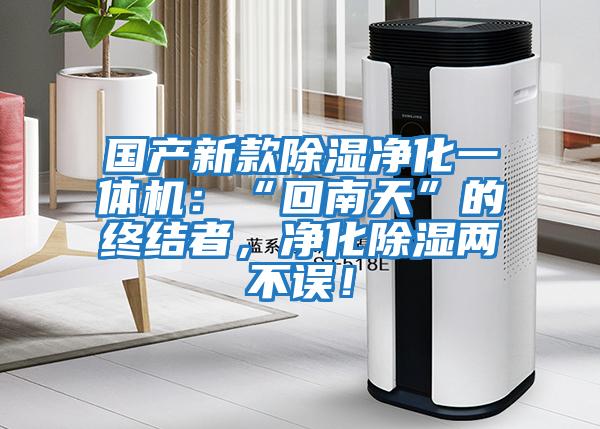 國產新款除濕凈化一體機:“回南天”的終結者,凈化除濕兩不誤!