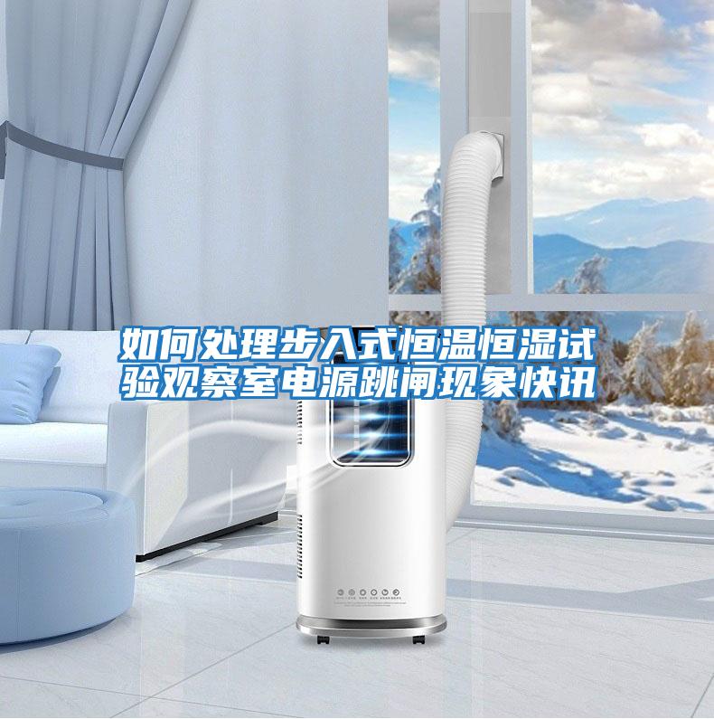 如何處理步入式恒溫恒濕試驗觀察室電源跳閘現象快訊