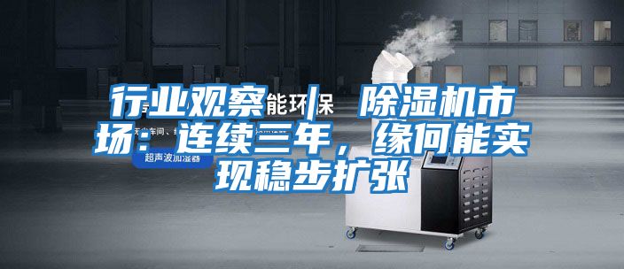 行業(yè)觀察 | 除濕機市場:連續(xù)三年,緣何能實現(xiàn)穩(wěn)步擴張