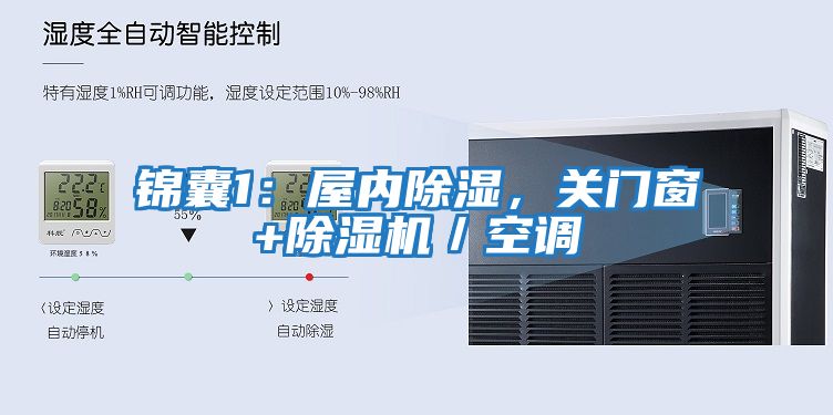 錦囊1:屋內除濕,關門窗+除濕機/空調