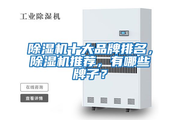 除濕機十大品牌排名，除濕機推薦，有哪些牌子？