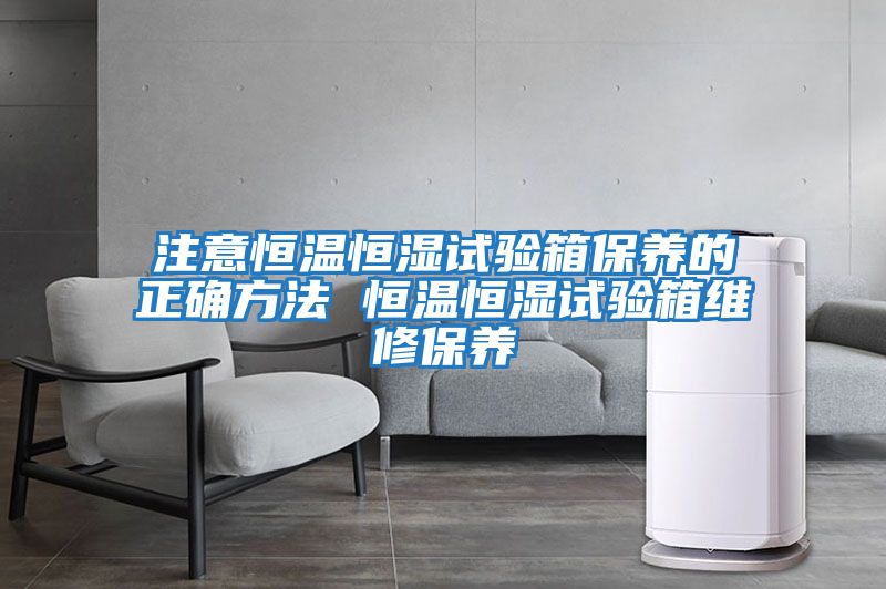 注意恒溫恒濕試驗箱保養的正確方法 恒溫恒濕試驗箱維修保養