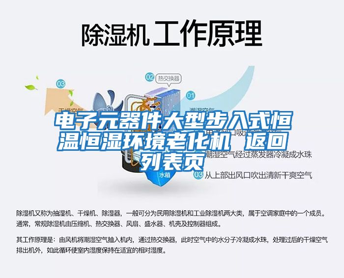 電子元器件大型步入式恒溫恒濕環境老化機 返回列表頁